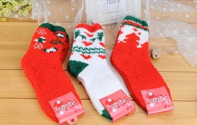 樂高家居毛絨圣誕襪3色組合裝 聚美優品限時特賣，正品折扣不容錯過